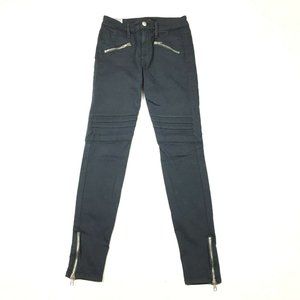 Joes Grey‎ Skies Mid Rise Skinny Jean Zipper Detail